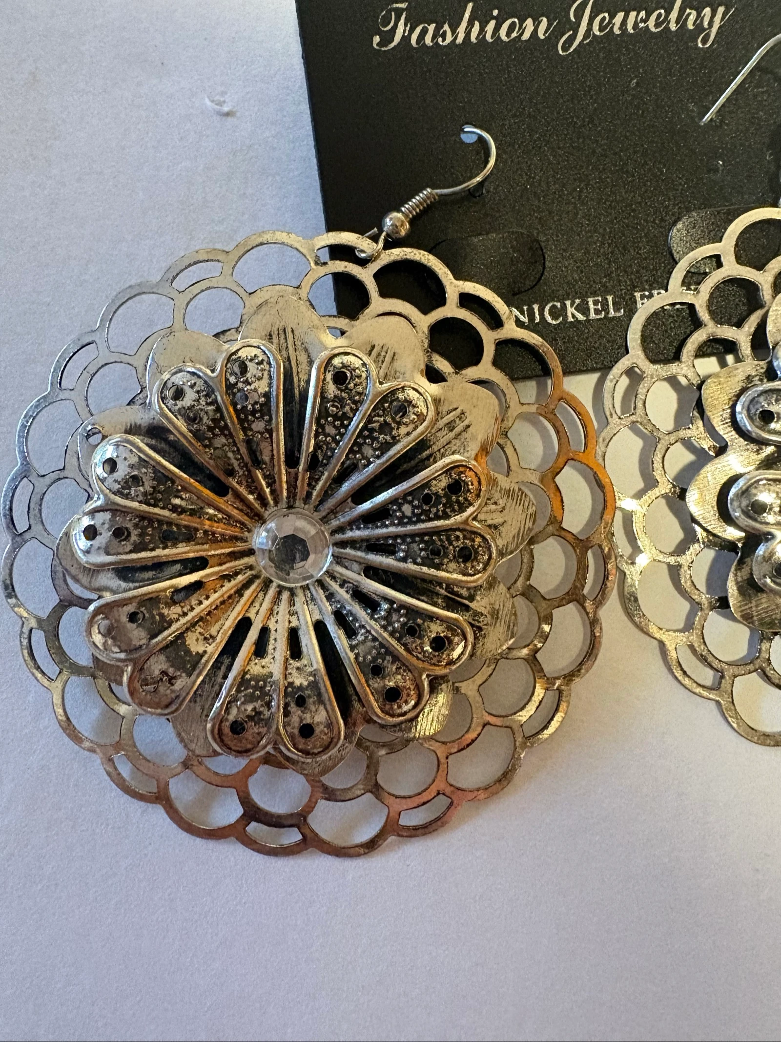 grote mandala bloem oorbellen boho etnisch – photo 4